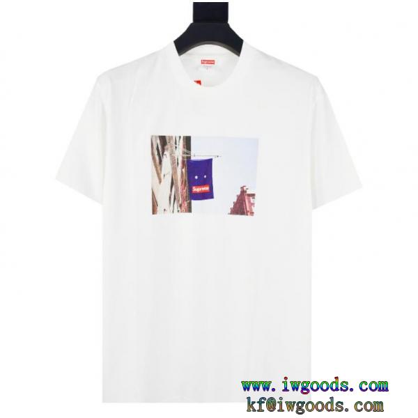 Supreme 19FW Week 1 Banner Tee 偽 ブランド 半袖tシャツ印象に残るデザイン話題のアイテムシュプリーム