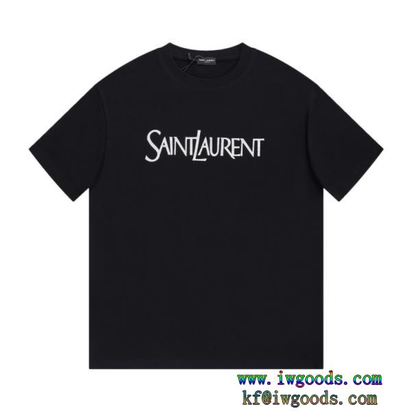 SAINT LAURENTプリント半袖Tシャツコスパ最強新作におすすめ全体的に調和のある通販 ブランド