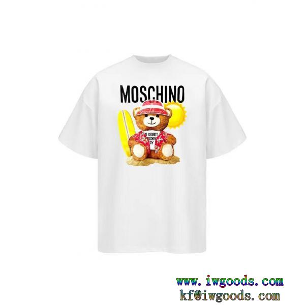 きれいめな印象お出かけスタイル半袖Tシャツスーパー コピー  MOSCHINO モスキーノ