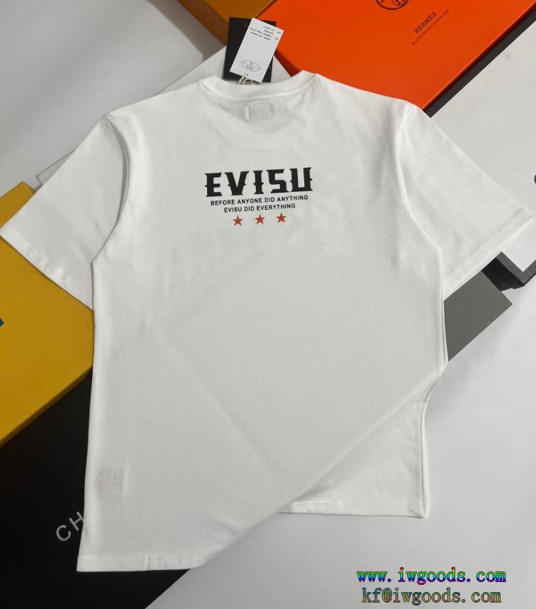エヴィスギフト最適期間限定超一流のブランドプリント半袖Tシャツ偽 ブランド 購入