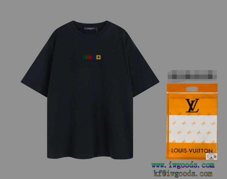 ユニセックス セールで格安シンプルなデザインルイヴィトン偽物 通販 半袖tシャツ
