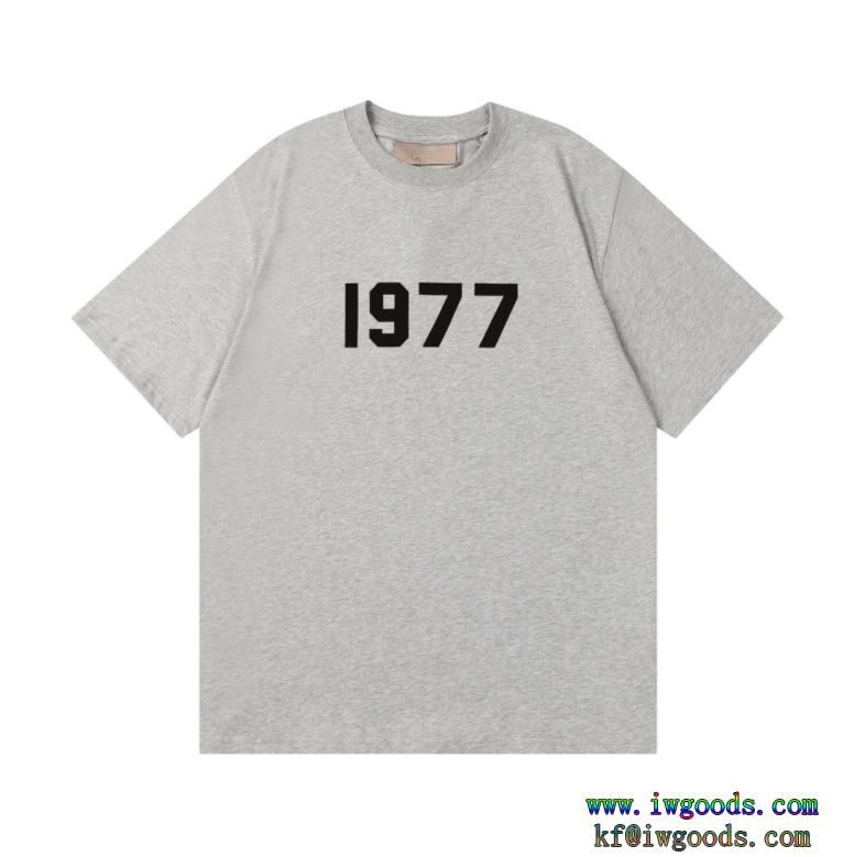 2024ss ESSENTIALS 1977 Fear of God FOG限定生産品通気性と吸汗性に優れ半袖Tシャツコピー 通販