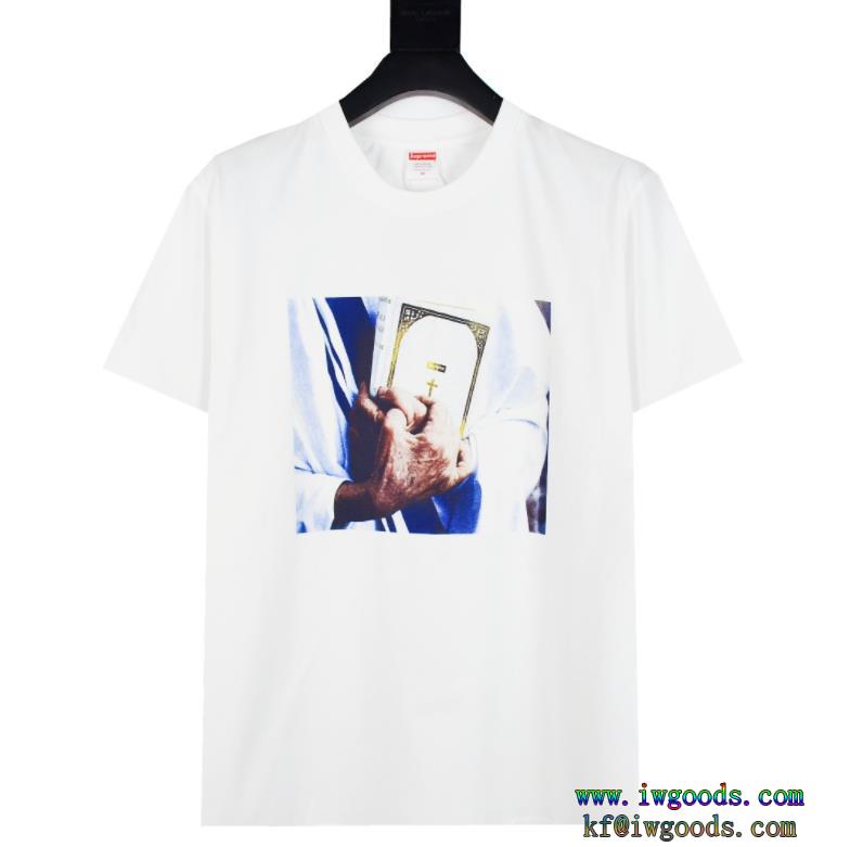 SUPREME激安 ブランド完売間近魅力的な今年らしい半袖tシャツ Supreme 19fw Week 7 Bible Tee