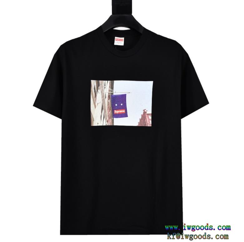 Supreme 19FW Week 1 Banner Tee 偽 ブランド 半袖tシャツ印象に残るデザイン話題のアイテムシュプリーム