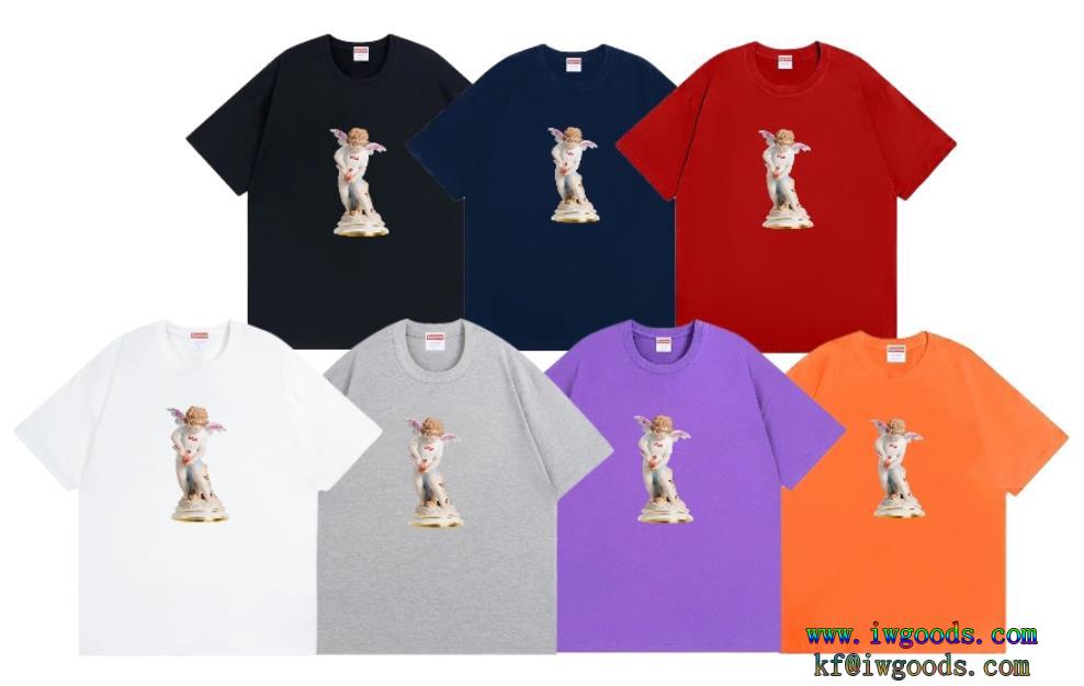 ブランド コピー激レア 入手困難個性的なスタイリングルーズフィット 半袖tシャツSupreme SS19 Cupid Tee Red