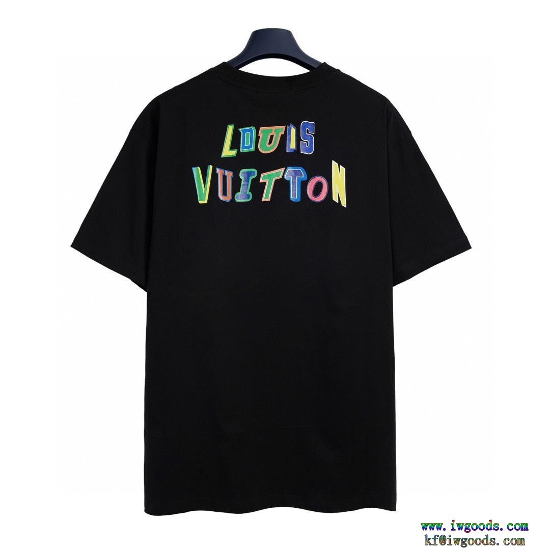 通販 ブランド着回し力が抜群遊び心が溢れるアイテム半袖Tシャツ【ユニセックス】ルイヴィトンLOUIS VUITTON