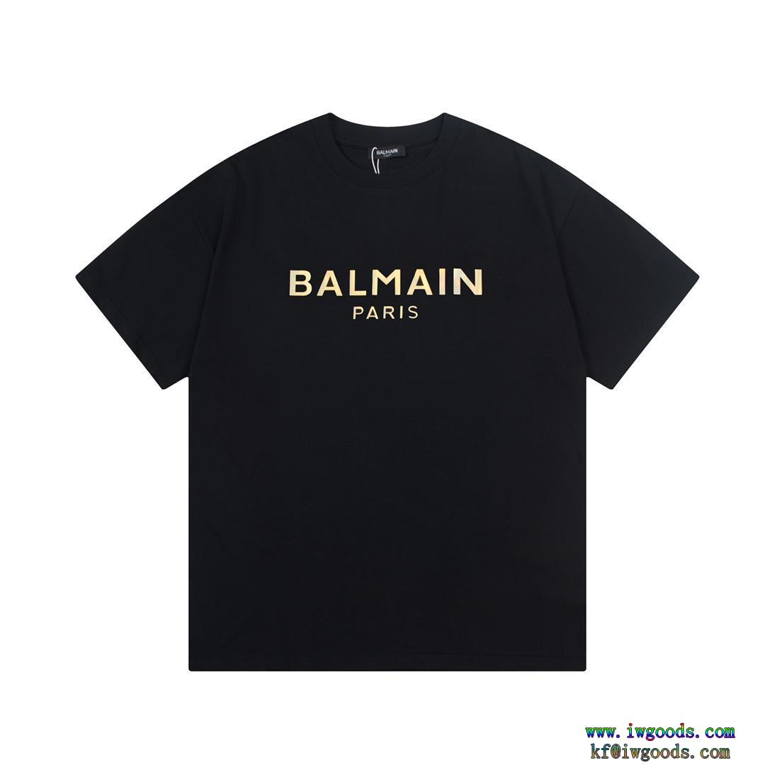 バルマンBALMAINスーパー コピー 販売今季大人気のデザイン残り僅か半袖Tシャツ【ユニセックス】