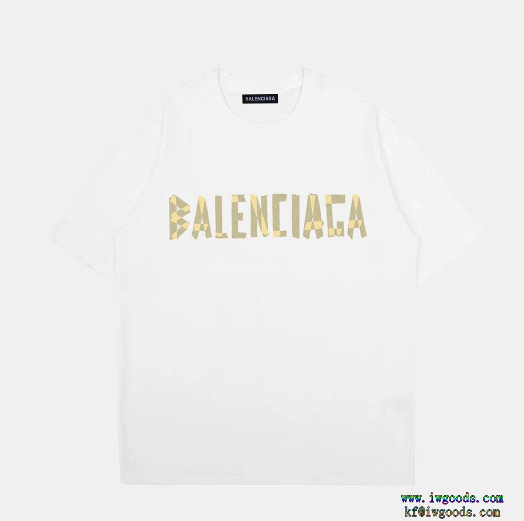 バレンシアガBALENCIAGA大人OK2024SS限定特大セール偽 ブランド半袖Tシャツ【ユニセックス】