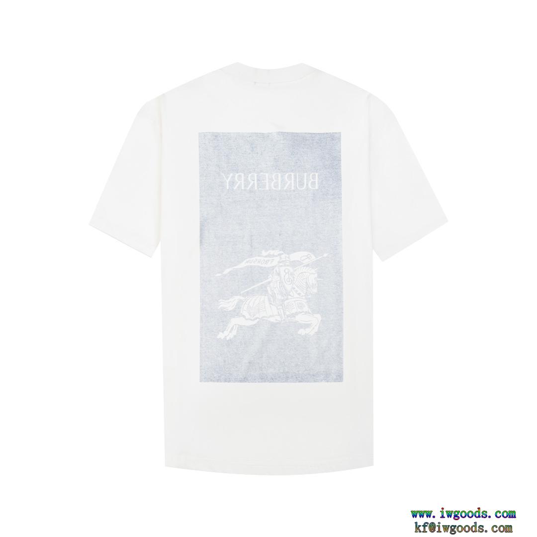 バーバリーBURBERRY普段使いに最適の大人スタイル大人っぽいデザイン半袖Tシャツ【ユニセックス】激安 ブランド 通販