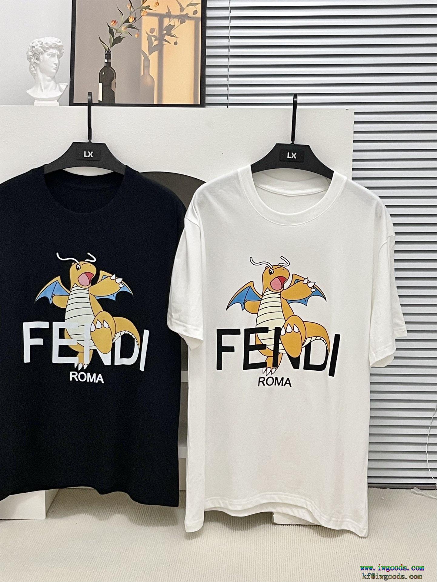 ブランド コピー 安心半袖Tシャツ【ユニセックス】フェンディFENDI最新ランキングTOP24新作各色入手困難