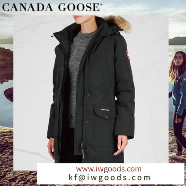 ☆ CANADA Goose ブランドコピー Trillium ブラック ファーパーカーコート iwgoods.com:dknb8y