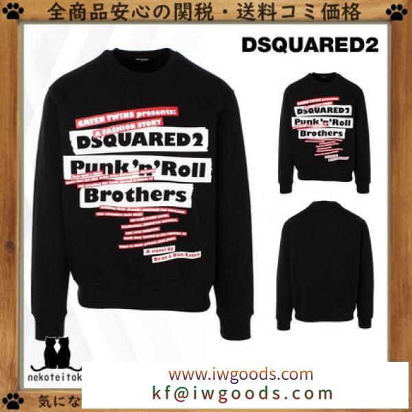 【安心の国内発送】D SQUARED2 black punk n roll sweatshirt iwgoods.com:vm24c6