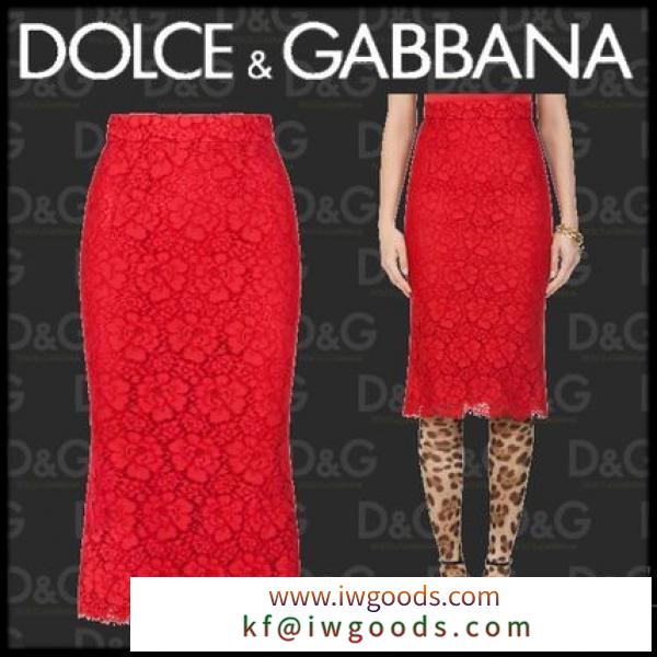 新作【Dolce&Gabbana ブランドコピー】ロンゲットスカート コードレース レッド iwgoods.com:darbtz