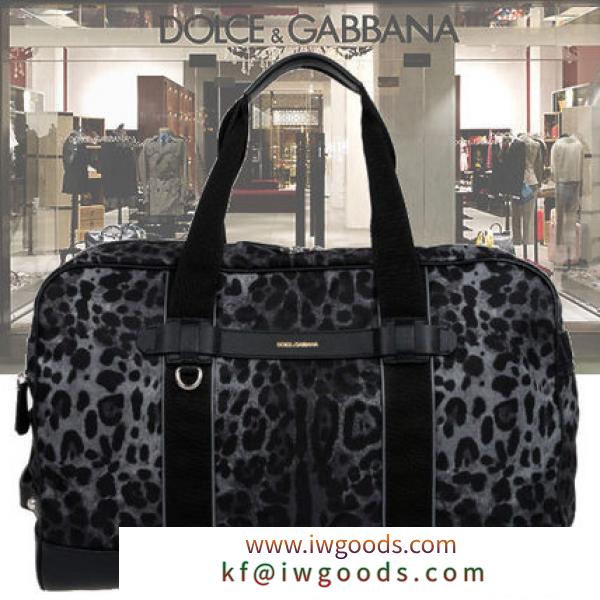 Dolce & Gabbana スーパーコピー★SALE！ブラックレオパード ダッフルバッグ iwgoods.com:13c925