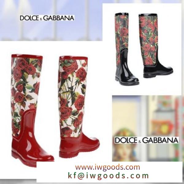 DOLCE&Gabbana コピー品★花柄 レイン ブーツ★長靴★2色 iwgoods.com:inpti8