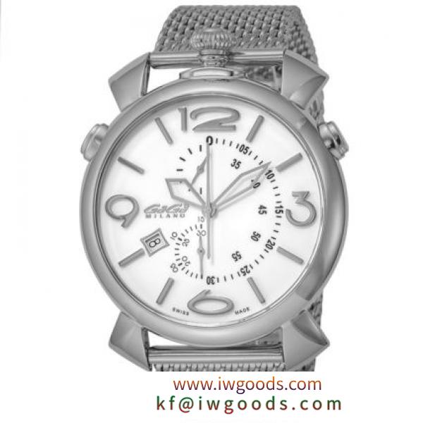 人気！ガガミラノ 偽物 ブランド 販売 5097.02BR ビジネス メンズ シルバー 腕時計 iwgoods.com:imb5aw