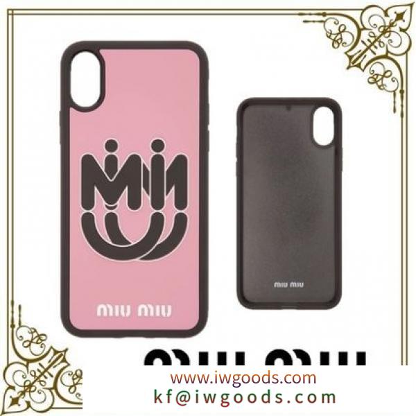 【新作】Miu Miu ロゴ iPhone X/XSケース ピンク&ブラック iwgoods.com:cajnee