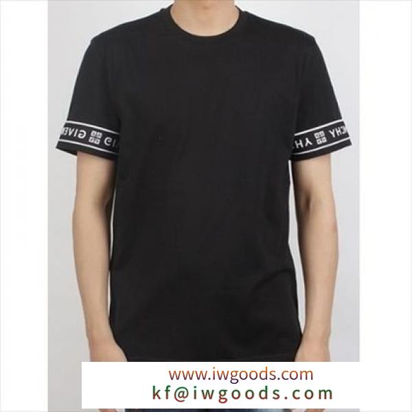 関税込み GIVENCHY ブランドコピー通販(ジバンシィ) アームロゴバンド Tシャツ BLACK iwgoods.com:al9e50