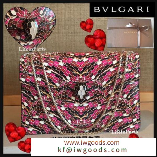 確保済【BVLGARI 偽ブランド】世界限定生産 パイソンスキン♡ピンク iwgoods.com:ttstf5