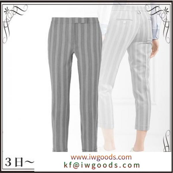 関税込◆Cropped striped wool and cotton-blend slim-leg iwgoods.com:blbyab
