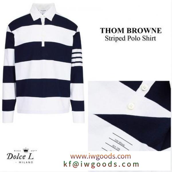 THOM BROWNE ブランドコピー通販　Striped Polo Shirt iwgoods.com:d456ng