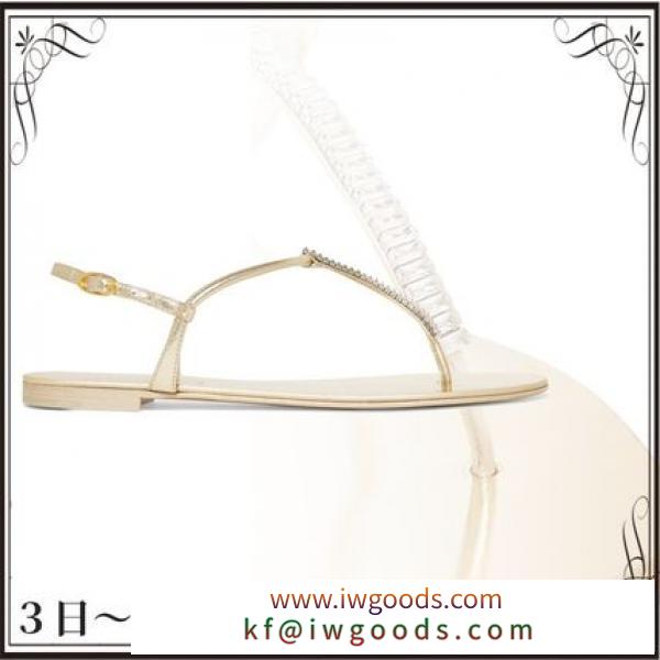 関税込◆Crystal-embellished metallic leather sandals iwgoods.com:g2sknm