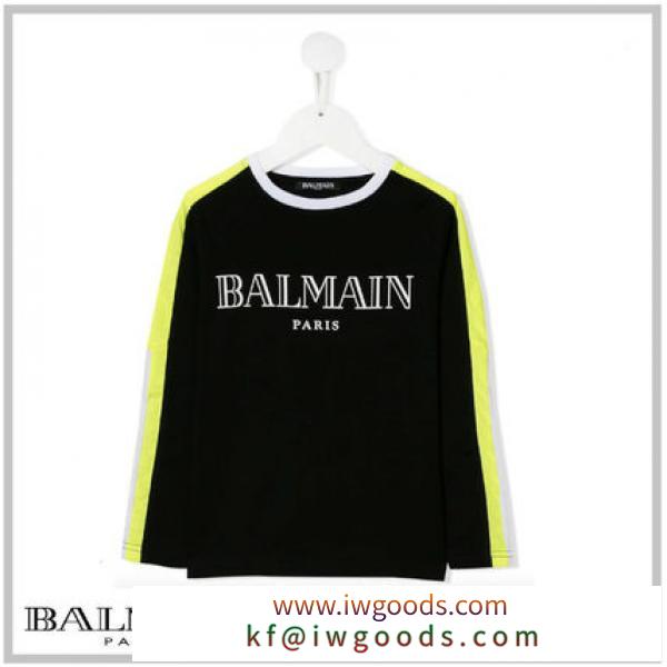 BALMAIN 激安スーパーコピー KIDS★LOGO PRINT COLOR-BLOCK JERSEY SWEATSHIRT iwgoods.com:bmwfj2