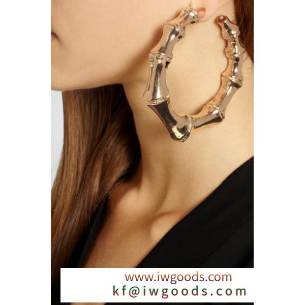 BALMAIN ブランド コピー ◎ Gold Plated Hoop Earrings ランウェイ 大きめピアス iwgoods.com:y4q2s6