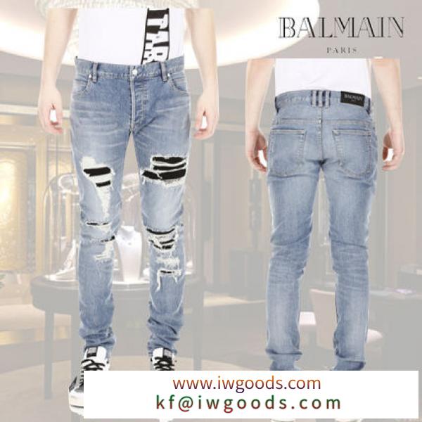 VIP価格【BALMAIN 激安スーパーコピー】Destroyed Jeans 関税込 iwgoods.com:obe8xm