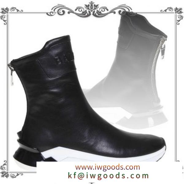 関税込◆BALMAIN ブランド コピー B-glove Sneakers In Black Leather iwgoods.com:6zaa9f