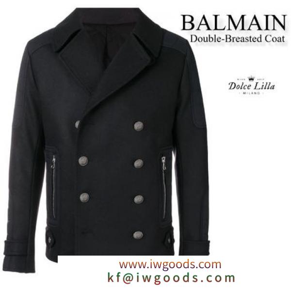 BALMAIN 偽ブランド　Double Breasted Coat iwgoods.com:35qawd
