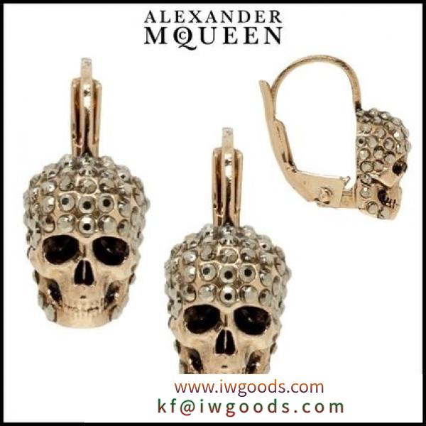 Alexander mcqueen 偽ブランド★ゴールド スカル フープ ピアス iwgoods.com:hdtmc2