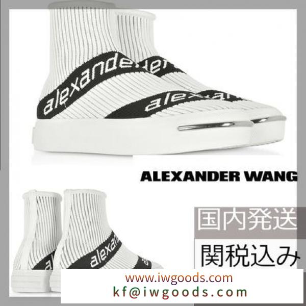 【国内発送】Alexander WANG ブランド コピー ロゴ ソックススニーカー iwgoods.com:07pt6m