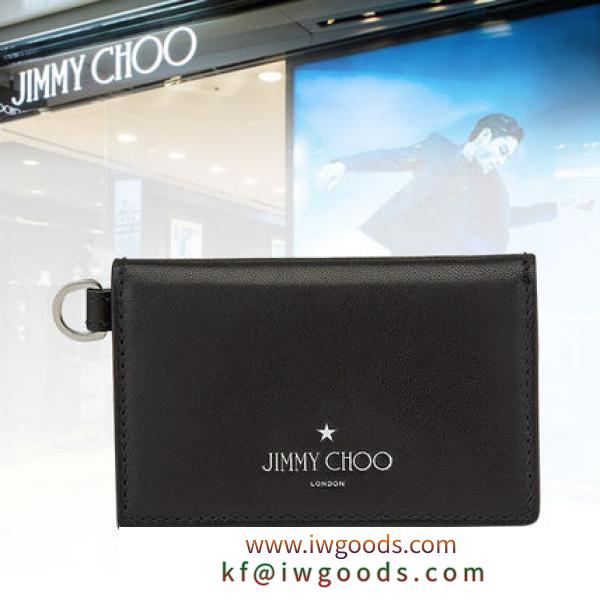 JIMMY CHOO コピー品☆CLIFFY Black サテンレザー・カードケース iwgoods.com:kzfmd7