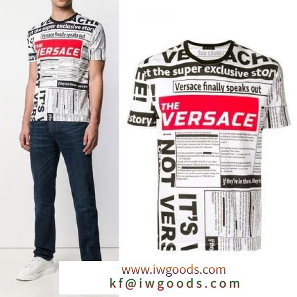 【関税込/国内発送】VERSACE コピー商品 通販 プリント タブロイド Tシャツ iwgoods.com:mgd9mr