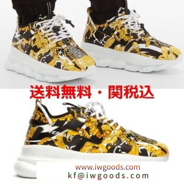 VERSACE ブランド コピー★Chain Reaction sneakers バロックプリント iwgoods.com:fe65ea