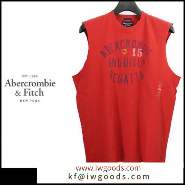 【国内発】 Abercrombie&Fitch ブランド 偽物 通販 ロゴプリントノースリーブTシャツ iwgoods.com:n7oli3