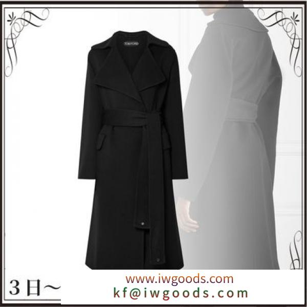 関税込◆Belted leather-trimmed cashmere coat iwgoods.com:r1yk75