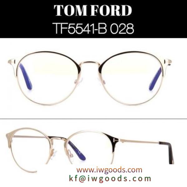TOM FORD ブランドコピー★TF5541-B 028 BLUE CONTROL ラウンド★メガネ iwgoods.com:3ylac5-2
