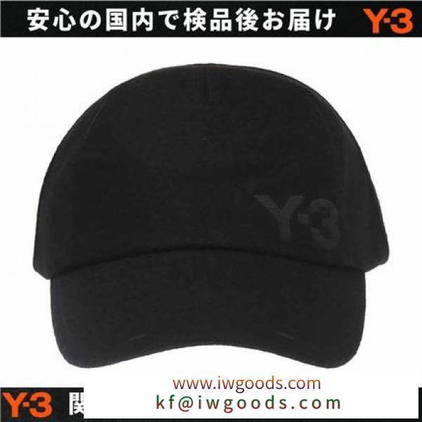 国内発[Y-3 偽物 ブランド 販売] ロゴ ウィンター キャップ 帽子 ブラック ウール iwgoods.com:obu2tz