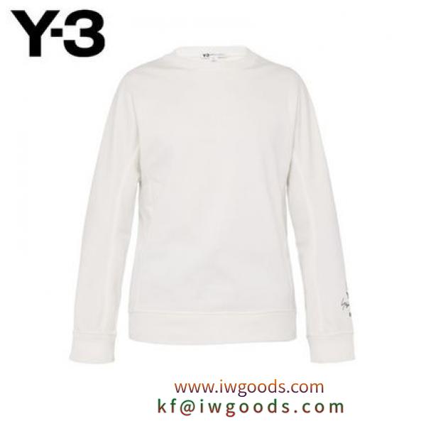 【関税送料込】Y-3 ブランド 偽物 通販 ロゴスウェットシャツ ホワイト iwgoods.com:m5n094