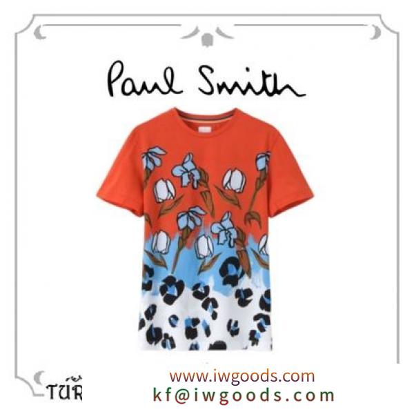 2-5日着【PaulSmith ブランドコピー商品】ペインテッドフローラル Tシャツ iwgoods.com:3mrj0o