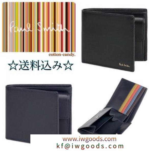 ◎国内発送 PaulSmith 激安スーパーコピー カラーバンド 2つ折り財布◎ iwgoods.com:enxiyt