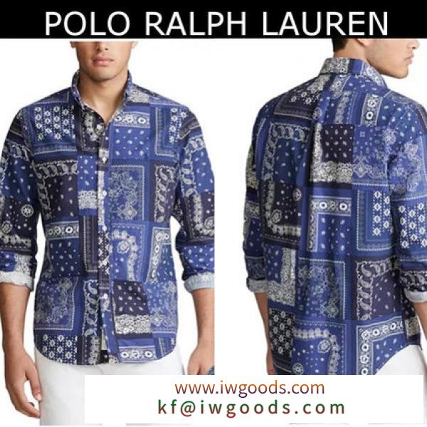 【Polo Ralph Lauren ブランド コピー】メンズクラシックフィットバンダナシャツ iwgoods.com:9o5elq