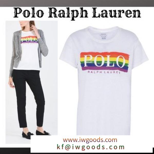 『Polo Ralph Lauren ブランドコピー商品』raibowフロントロゴTシャツ 白☆関税込*★ iwgoods.com:h47o23