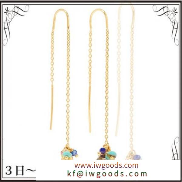 関税込◆Gold-plated multi-stone earrings iwgoods.com:kbjol7