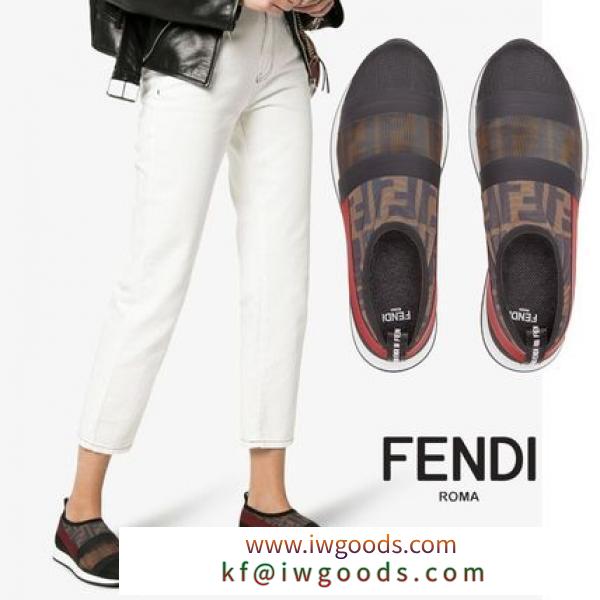 FENDI ブランドコピー商品◆新作 メッシュ スリッポンスニーカー RED iwgoods.com:2owzud