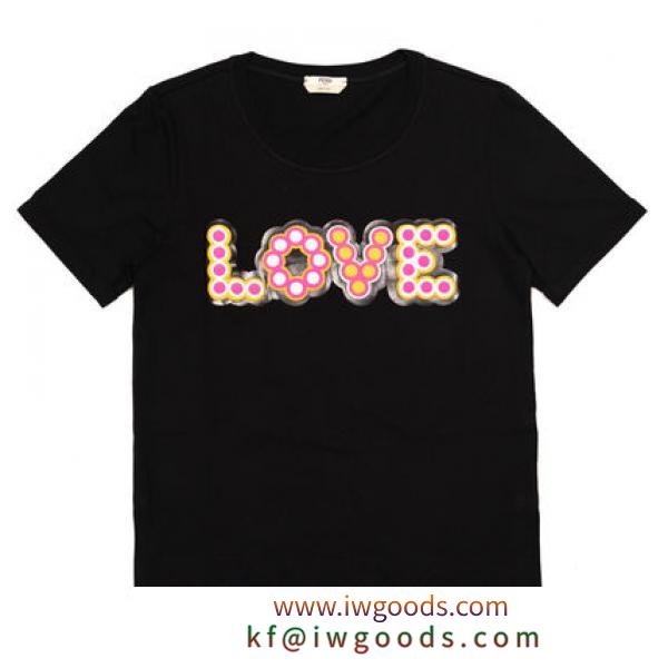 大幅値引き！FENDI スーパーコピー 代引★LOVEプリントTシャツ iwgoods.com:4v2qpy