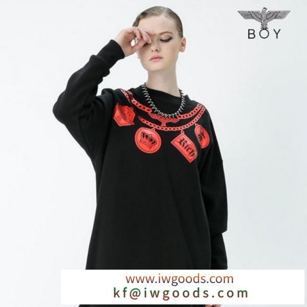 BOY LONDON 偽物 ブランド 販売﻿コピー品★在庫セール BLACK&RED スウェットワンピース iwgoods.com:h8w39y