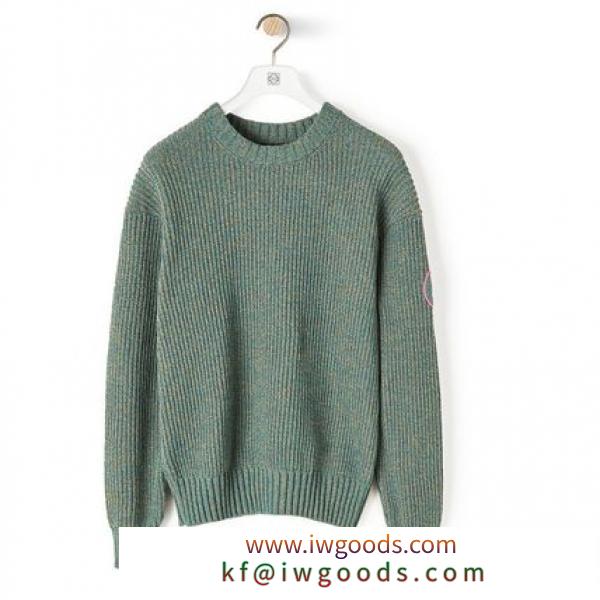 【AF2019】Eln Melange Crewneck Sweater Emerald green iwgoods.com:2yic1v